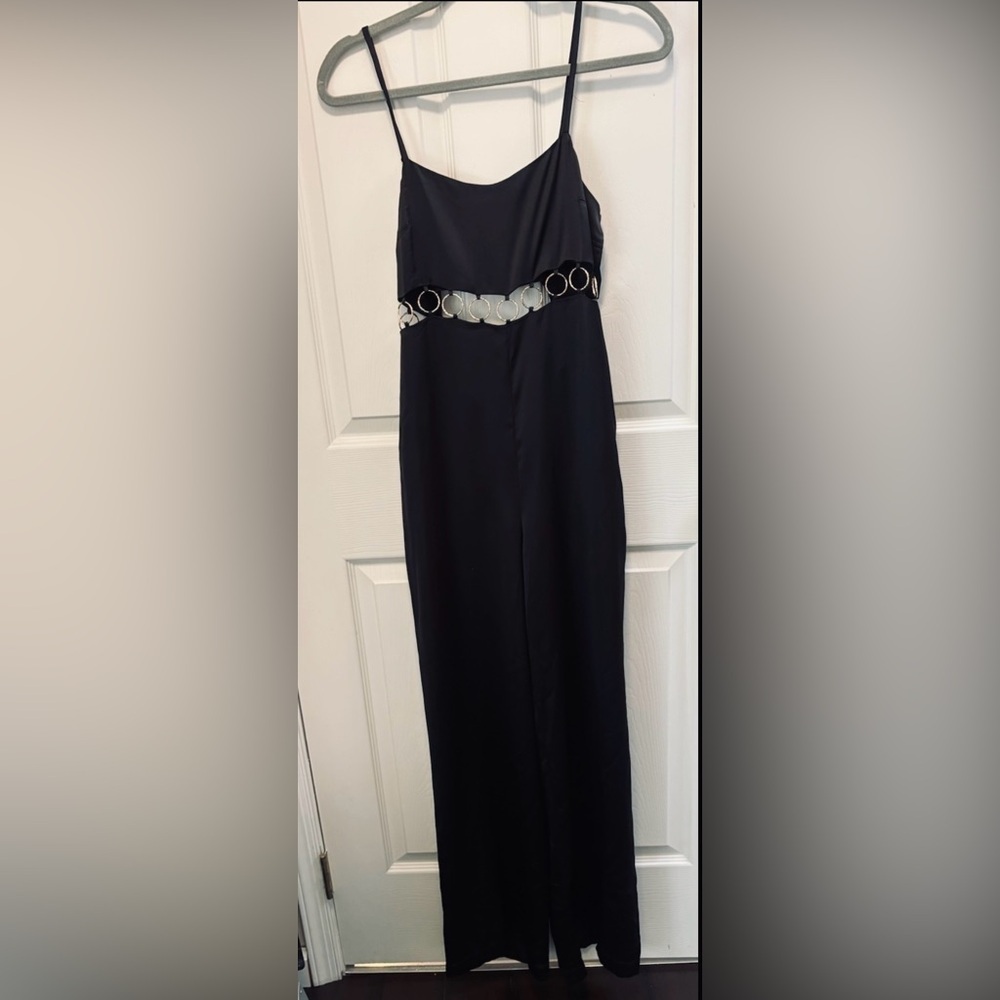 BA&Sh Ring Detail Jumpsuit In Black Size Small - Picture 2 of 4